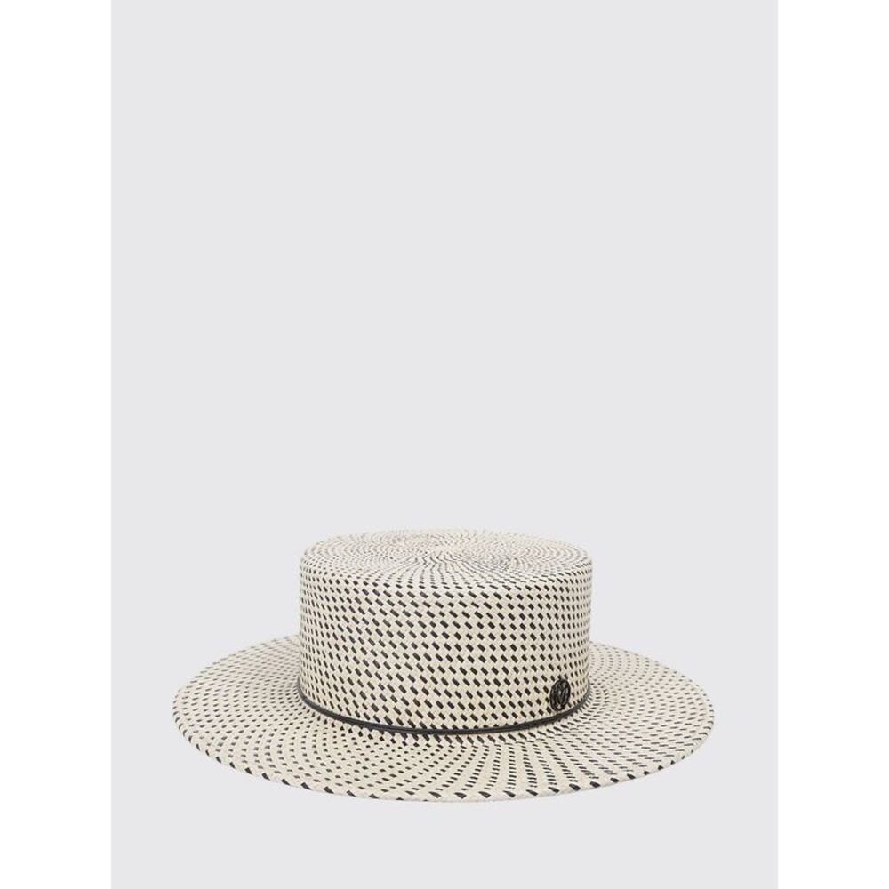 Maison Michel Women Maison Michel Kiki Geometric Pattern Wide-Brim Straw Hat